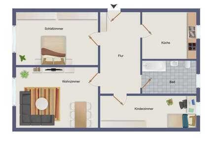 Wohnung zum Mieten in Blankenhagen 480,00 € 60 m²