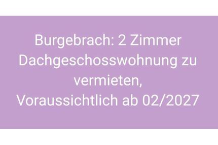 2-Zimmer-Dachwohnung mit neuer Küche, Spitzboden&Stellplatz- 50qm - Burgebrach