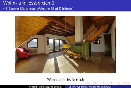 Sehr schöne 4,5-Zi.-Maisonette-Whg. (148 m²) in Bad Dürrheim