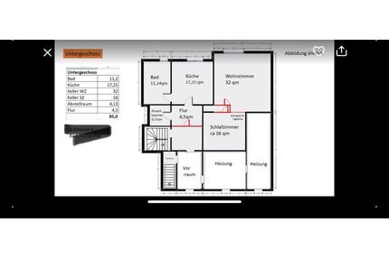 2 ZKB Souterrain Wohnung 85 qm - 600,00&nbsp;EUR Kaltmiete, ca.&nbsp; 85,00&nbsp;m&sup2; in Biblis (PLZ: 68647)
