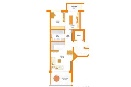 Wohnung zum Mieten in Regensburg 820,00 € 65.2 m²