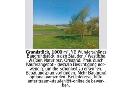 Baugrundstücke - 360.000,00&nbsp;EUR Kaufpreis, ca.&nbsp; 0,00&nbsp;m&sup2; in Fischach (PLZ: 86850)