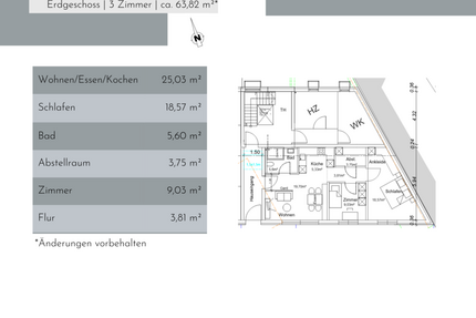 Wohnung zum Kaufen in Nürtingen 344.628,00 € 63.82 m²