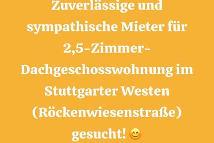 Helle 2,5-Zimmer-DG-Wohnung im Stuttgarter Westen zu vermieten