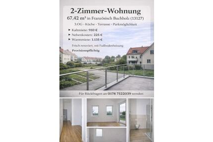 2 Zimmer Wohnung in Französisch Buchholz - Berlin Pankow