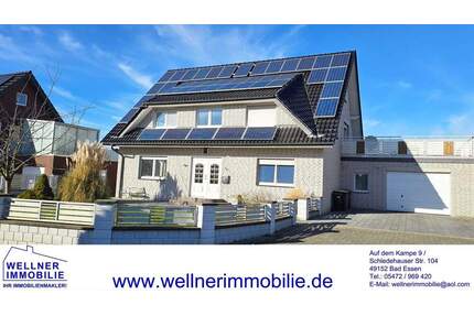 MIT BLICK AUF FREIES FELD UND MITTELLANDKANAL! Wohnhaus mit Einliegerwohnung und Garage in Bad Essen-Wimmer!