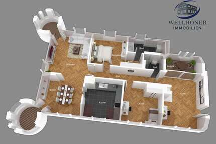 Wohnung zum Mieten in Duisburg 1.295,00 € 126 m²