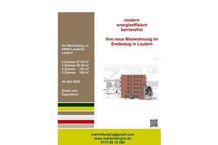 Wohnung zum Mieten in Lautertal 910,00 € 63.9 m²