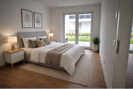 Erstbezug - Wohnen mit Komfort, 2-Zimmerwohnung im EG mit Terrasse und Tiefgaragenplatz - Lörrach Brombach