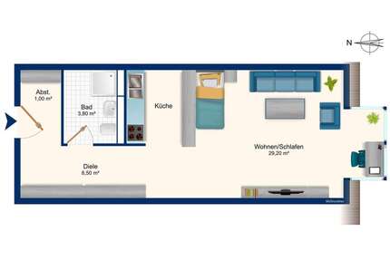 Wohnung zum Kaufen in Halle 63.670,00 € 41.08 m²