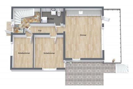 Helle 3-Zimmer-Erdgeschosswohnung mit großer Terrasse - Waldshut-Tiengen