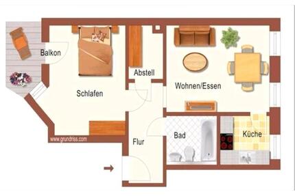 Frisch renovierte helle 2,5-Zimmer-Wohnung mit Balkon in Leipzig
