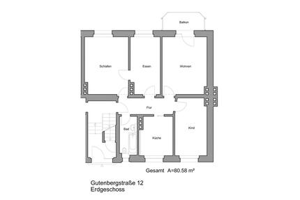 4 Raum Wohnung mit Balkon in Gutenbergstr. 12, Weißenfels