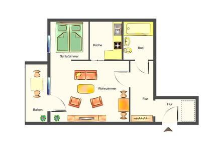 Wohnung 1,5 Zimmer in Eisenberg zu vermieten