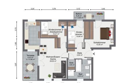 4 Zimmer Wohnung in Saaldorf - 485.000,00&nbsp;EUR Kaufpreis, ca.&nbsp; 84,00&nbsp;m&sup2; in Saaldorf-Surheim (PLZ: 83416)