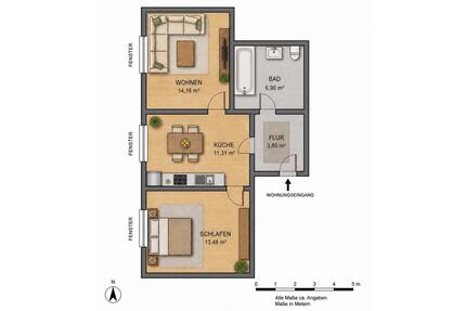 Frisch renovierte Singlewohnung mit Einbauküche und Stellplatz - Castrop-Rauxel