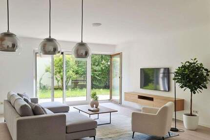 Ruhige, sonnige 2-Zimmer Gartenwohnung - 59 qm - mit Südterrasse im Münchner Norden - München Milbertshofen-Am Hart