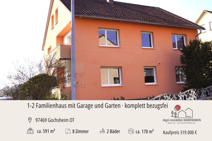 VIEL PLATZ FÜR IHRE PLÄNE – 1–2 Familienhaus mit 2 Wohneinheiten, Garten & Ausbaupotenzial - Gochsheim