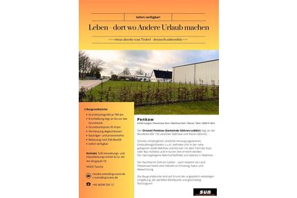 Nur 2 Baugrundstücke für 95€qm - mitten in der Urlaubsregion - Malchow