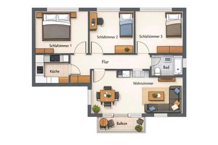4 Zimmer Wohnung Alt Reislingen - Wolfsburg Detmerode