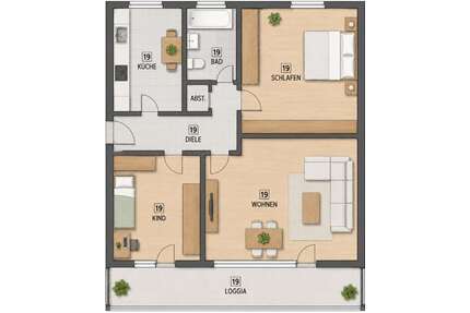 Wohnung zum Kaufen in Heusenstamm 290.000,00 € 75 m²