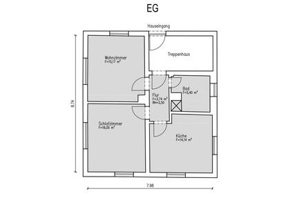 Frisch renovierte 2-Zimmer-Wohnung mit Einbauküche & Fußbodenheiz - Leimen