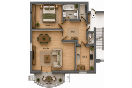 Wohnung zum Kaufen in Potsdam 298.000,00 € 58 m²