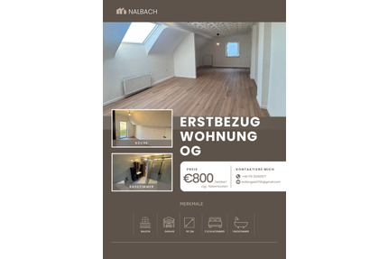 Nalbach - Kernsanierte Wohnung im Obergeschoss - Merzig