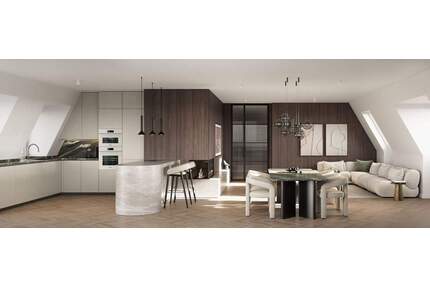 NEUBAU: Moderne DG-Wohnung mit 4,5 Zimmer und Dachterrasse über Dachausstieg - München Bogenhausen