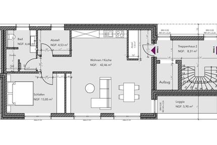 2 ZKB Obergeschosswohnung mit Loggia in Barßel zu vermieten