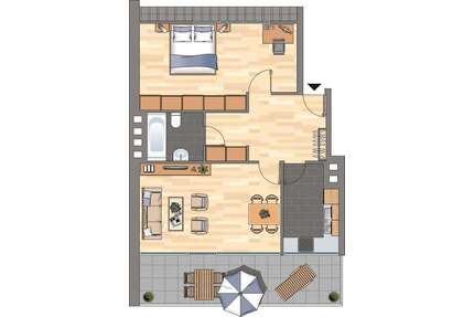 Wohnung zum Mieten in Düsseldorf 629,00 € 48 m²
