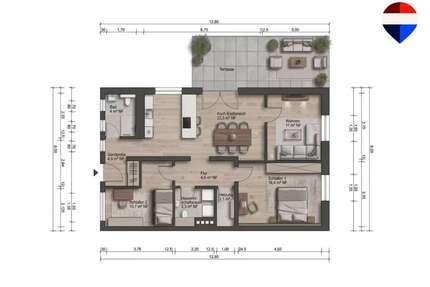 Wohnung zum Kaufen in Bielefeld 278.000,00 € 85 m²