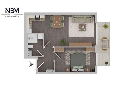 Wohnung zum Mieten in Berlin 1.150,00 € 46 m²