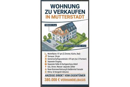 Attraktive Provisionsfreie 3Zimmer Wohnung in Mutterstadt