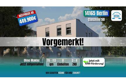 ++ZINS-MIET-ENERGIESPAREND++ 3 ZKB mit KfW 100.000€-Darlehen - Berlin Zehlendorf