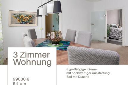 Wohnung zum Kauf - 99.000,00&nbsp;EUR Kaufpreis, ca.&nbsp; 64,00&nbsp;m&sup2; in Weimar (PLZ: 99427) Lützendorf