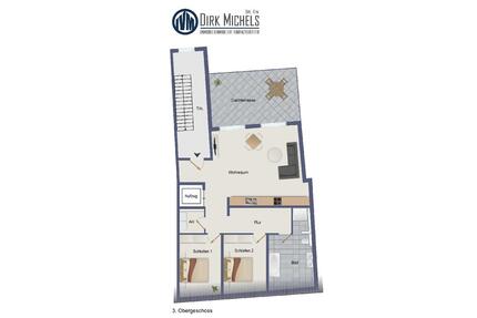 Penthousewohnung mit Dachterrasse in Merzig Innenstadt Top Lage KFW 55 Standard