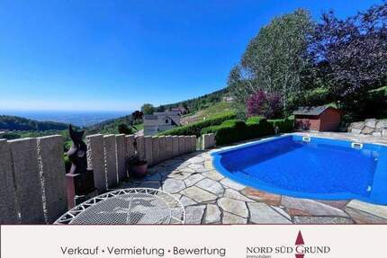 Denkmalgeschütztes Anwesen mit Gästehaus, Pool, Sauna und herrlichem Panoramablick über das Rheintal. - Sasbachwalden