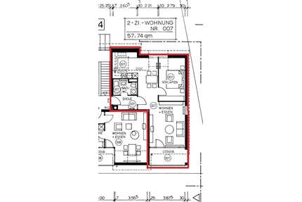 Wohnung zum Mieten in Stuttgart 800,00 € 57.74 m²