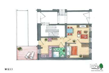 Wohnung zum Mieten in Eberswalde 740,00 € 55.68 m²