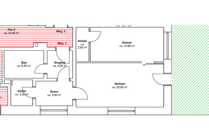 2-Zim-Wohnung 60 m² mit Terrasse – komplett renoviert - Waldmünchen