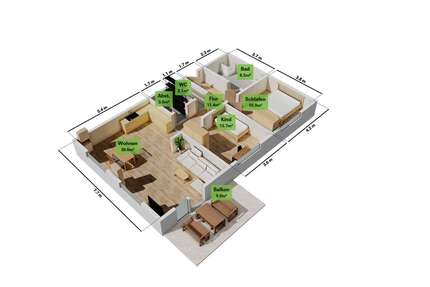 Wohnung zum Mieten in Meßkirch 1.150,00 € 93 m²