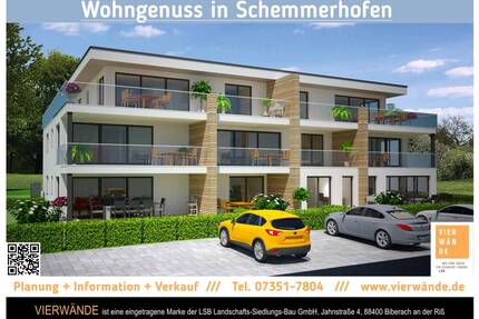 Sehr schöne 2,5 Zimmer-Eigentumswohnung im 1.OG mit großem Südbalkon - Schemmerhofen