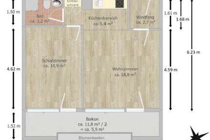 Wohnung zum Kaufen in Konstanz 219.000,00 € 51 m²