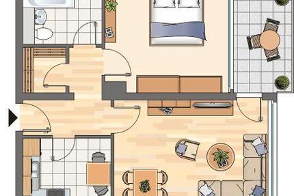Gemütliche 2-Zimmer-Etagenwohnung in Unna – 59,67 m², 3. Etage links