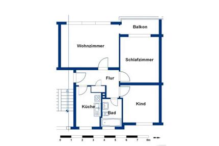 Helle 3-Zimmer-Wohnung im EG mit Balkon in der zu vermieten (VWI) - Wolfsburg Alt-Wolfsburg