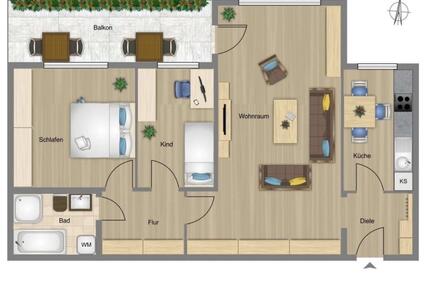 Wohnung verkaufen - 86.000,00&nbsp;EUR Kaufpreis, ca.&nbsp; 82,00&nbsp;m&sup2; in Bergheim (PLZ: 50126)