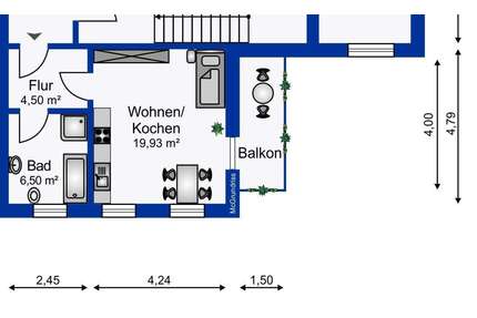 Wohnung zum Kaufen in Limbach-Oberfrohna 52.000,00 € 35.17 m²
