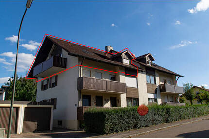 Modern im ländlichen Stil - Dachstudio mit 2 Zimmern und 2 Balkonen am Ortsrand von Lenting