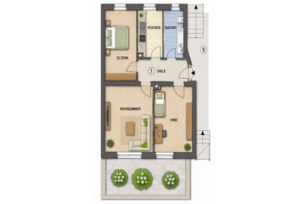 Wohnung zum Kaufen in Schweinfurt 150.000,00 € 70 m²